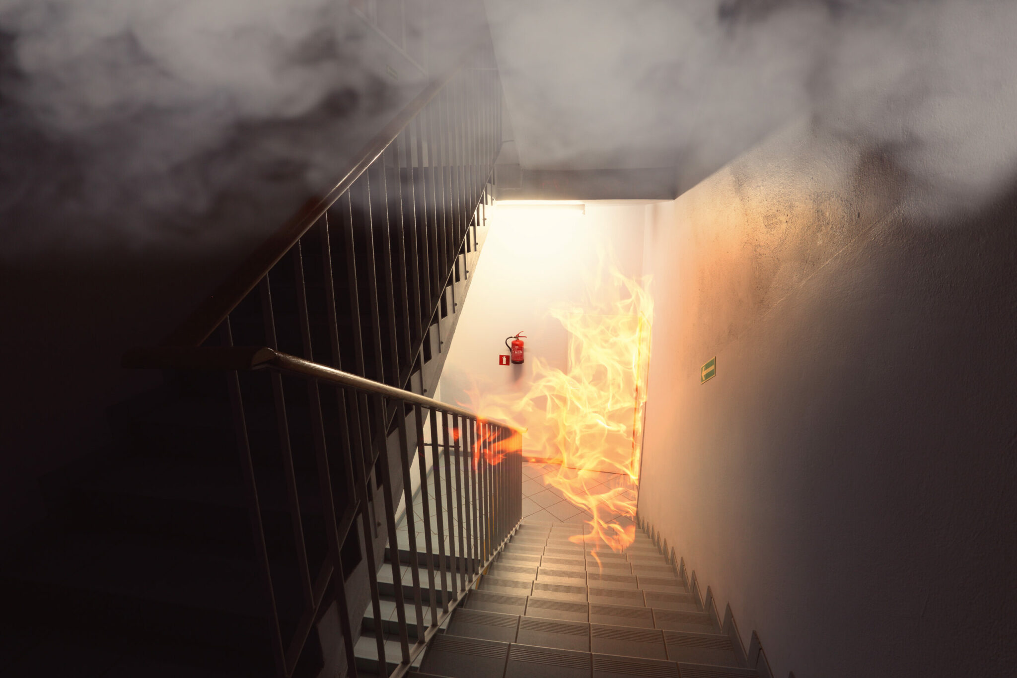 Brandlasten Im Treppenhaus